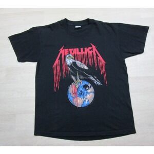 Vintage 90's Metallica Tour XL T Shirt Nowhere Else to Roam U.S Summer '94 Eagle